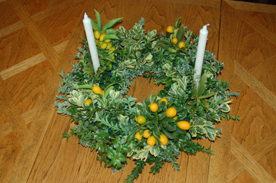 wreath-like arrangement